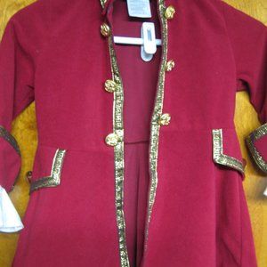 Boys Red Velvet with white Lace General Costume H
